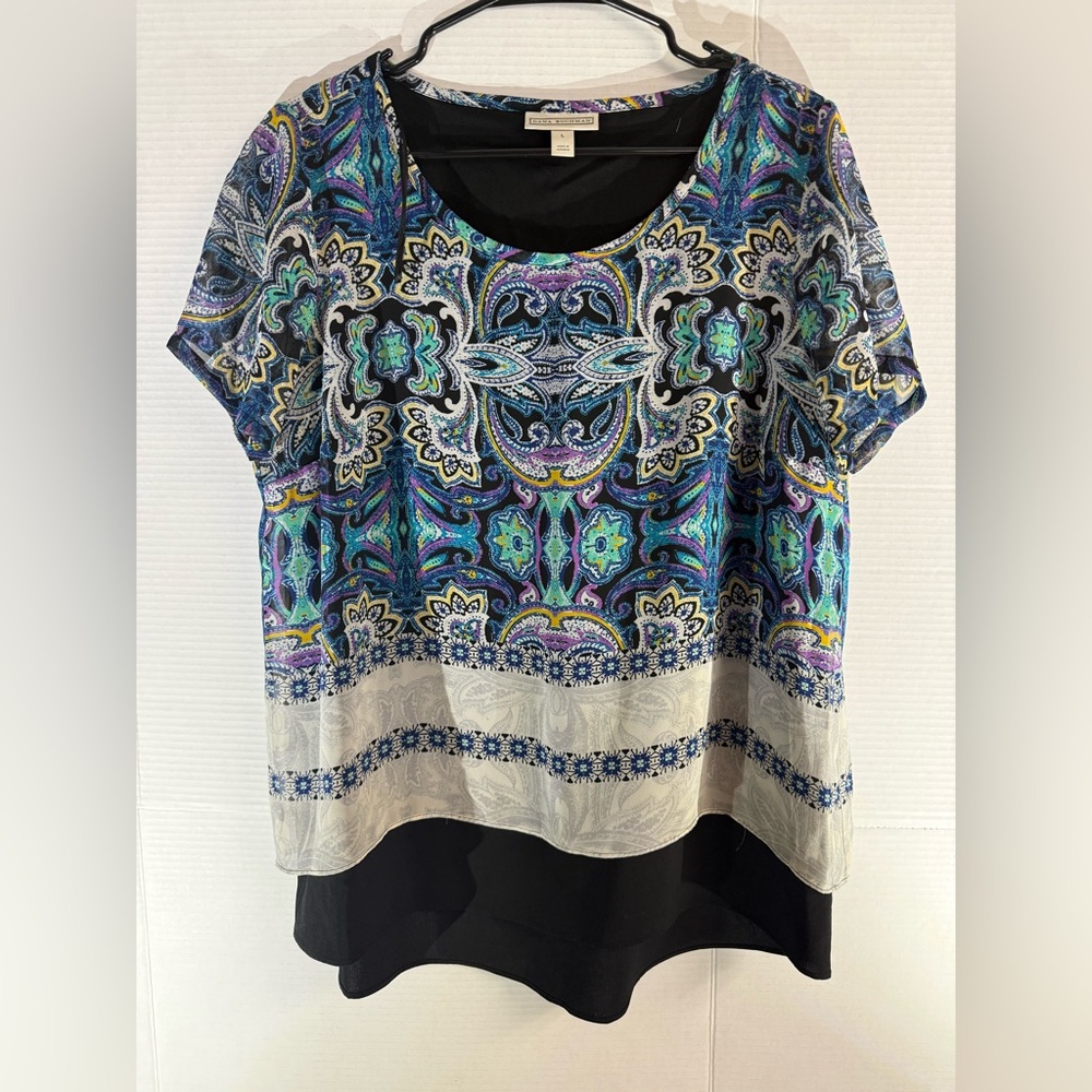 Dana Buchman Multicolor Paisley Blouse
